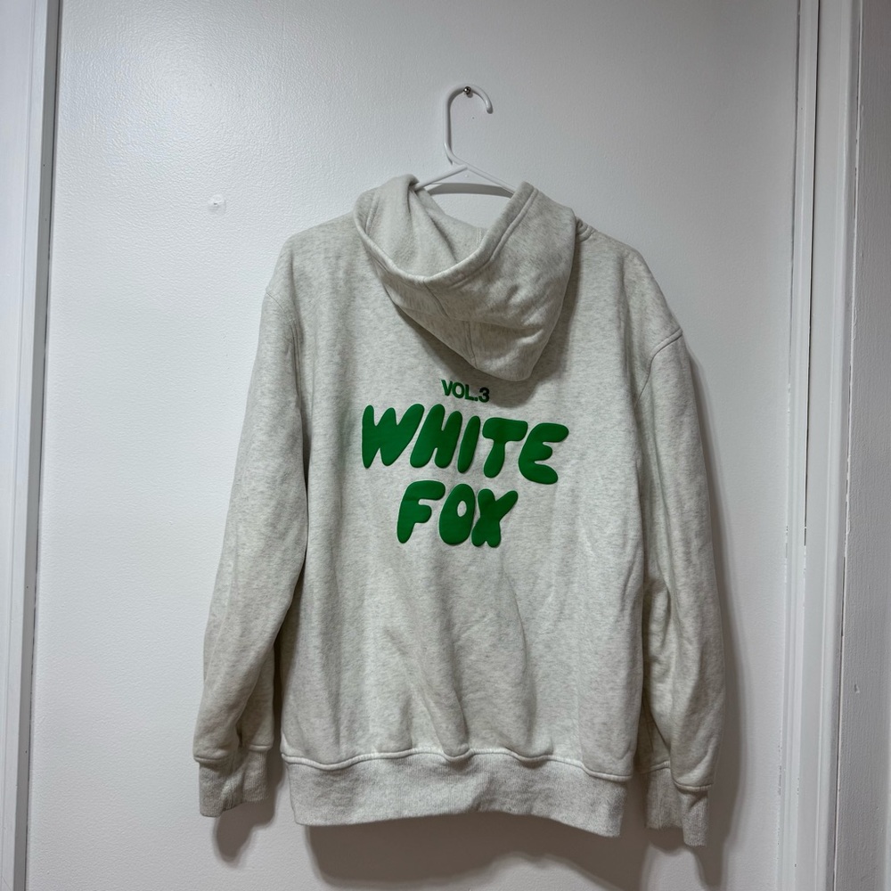 White fox hoodie